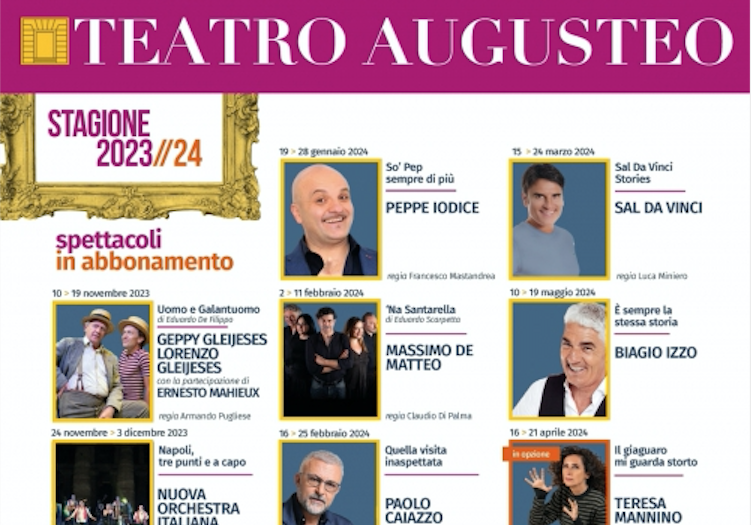 Stagione teatrale ’23/’24 Teatro Augusteo